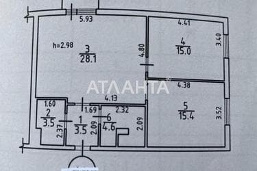 2-кімнатна квартира за адресою вул. Масив 15 (площа 71 м²) - Atlanta.ua - фото 32