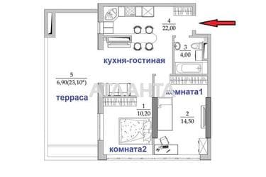 1-кімнатна квартира за адресою вул. Вільямса ак. (площа 59,5 м²) - Atlanta.ua - фото 11