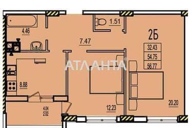 2-комнатная квартира по адресу ул. Строительная (площадь 57 м²) - Atlanta.ua - фото 7