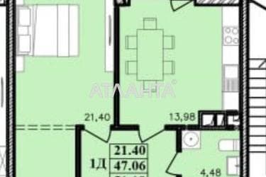 1-кімнатна квартира за адресою вул. Франка Івана (площа 51,6 м²) - Atlanta.ua - фото 12