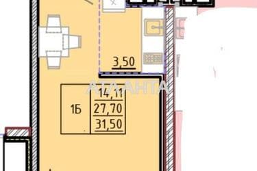 1-кімнатна квартира за адресою вул. Франка Івана (площа 31,5 м²) - Atlanta.ua - фото 8