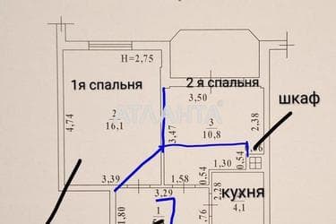 2-комнатная квартира по адресу ул. Радужный м-н (площадь 47 м²) - Atlanta.ua - фото 15
