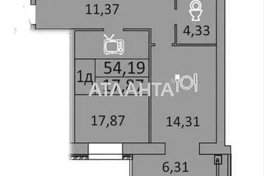 1-комнатная квартира по адресу ул. Олега Антонова (площадь 56 м²) - Atlanta.ua - фото 22