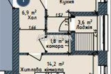 1-комнатная квартира по адресу ул. Промышленная (площадь 41,3 м²) - Atlanta.ua - фото 7