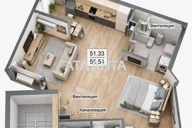 1-кімнатна квартира за адресою вул. Дача Ковалевського (площа 55,5 м²) - Atlanta.ua - фото 12