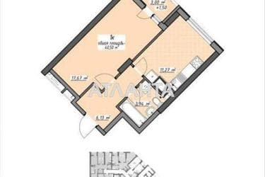 1-комнатная квартира по адресу Глушко ак. Пр. (площадь 40,5 м²) - Atlanta.ua - фото 13