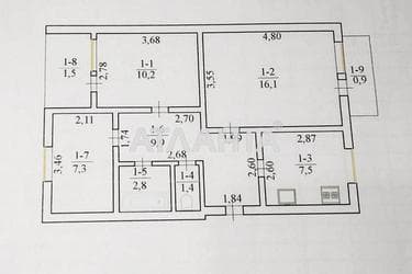 3-комнатная квартира (площадь 58 м²) - Atlanta.ua - фото 12