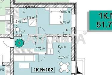 1-комнатная квартира по адресу ул. Грушевая (площадь 51,8 м²) - Atlanta.ua - imageAlt 26
