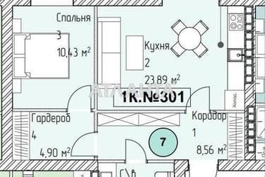 1-кімнатна квартира за адресою вул. Грушева (площа 53,7 м²) - Atlanta.ua - фото 26