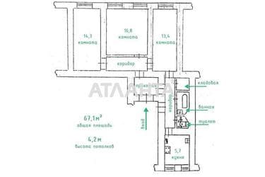 3-rooms apartment apartment by the address st. Novoselskogo Ostrovidova (area 67,1 m²) - Atlanta.ua - photo 23