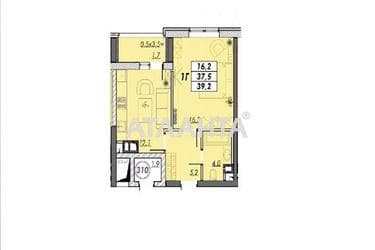 1-room apartment apartment by the address st. Ovidiopolskaya dor (area 39,2 m²) - Atlanta.ua - photo 13