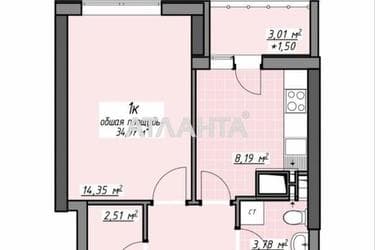 1-room apartment apartment by the address st. Glushko ak pr Dimitrova pr (area 35,0 m²) - photo 26 1-room apartment apartment by the address st. Glushko ak pr Dimitrova pr (area 35,0 m²) - Atlanta.ua - photo 26