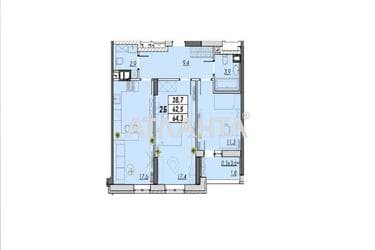 2-кімнатна квартира за адресою Овідіопольська дор. (площа 64,3 м²) - Atlanta.ua - фото 12