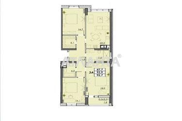 3-rooms apartment apartment by the address st. Ovidiopolskaya dor (area 95,7 m²) - photo 13 3-rooms apartment apartment by the address st. Ovidiopolskaya dor (area 95,7 m²) - Atlanta.ua - photo 13