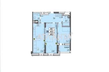 2-комнатная квартира по адресу Овидиопольская дор. (площадь 64,3 м²) - Atlanta.ua - imageAlt 13