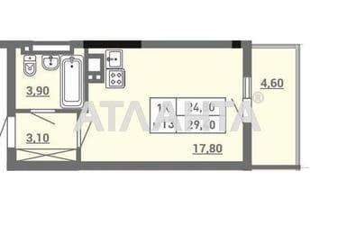 1-кімнатна квартира за адресою вул. Пішонівська (площа 29,4 м²) - Atlanta.ua - фото 16
