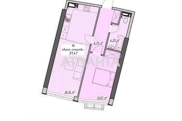 1-room apartment apartment by the address st. Kurortnyy per (area 51,4 m²) - Atlanta.ua - photo 14