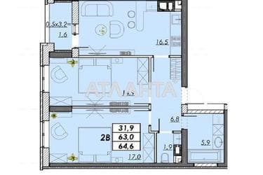 2-кімнатна квартира за адресою Овідіопольська дор. (площа 64,6 м²) - Atlanta.ua - фото 12