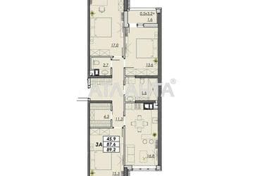 3-rooms apartment apartment by the address st. Ovidiopolskaya dor (area 89,2 m²) - Atlanta.ua - photo 13