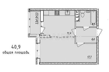 1-room apartment apartment by the address st. Prokhorovskaya Khvorostina (area 41 m²) - Atlanta.ua - photo 35