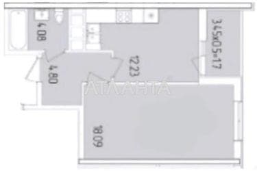 1-кімнатна квартира за адресою вул. Краснова (площа 42,7 м²) - Atlanta.ua - фото 16