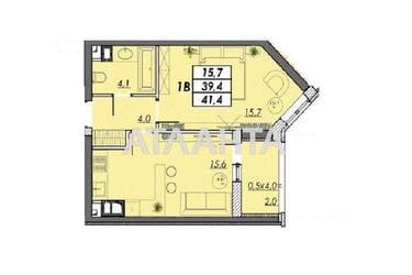 1-кімнатна квартира за адресою Овідіопольська дор. (площа 41,4 м²) - Atlanta.ua - фото 22