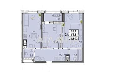 2-rooms apartment apartment by the address st. Ovidiopolskaya dor (area 60,6 m²) - Atlanta.ua - photo 13