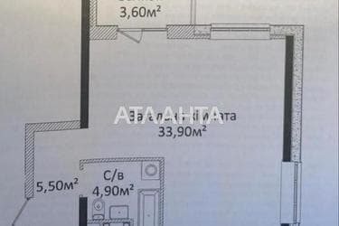 1-комнатная квартира по адресу Гагарина пр. (площадь 45,4 м²) - Atlanta.ua - фото 11