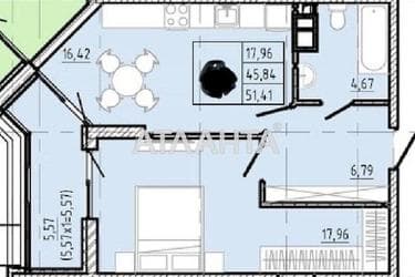 1-room apartment apartment by the address st. Franko Ivana (area 51,4 m²) - Atlanta.ua - photo 7