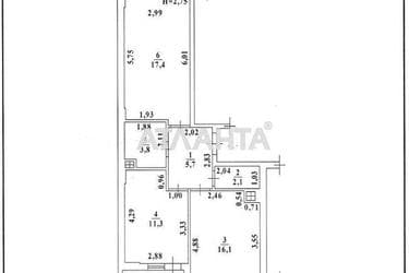 2-rooms apartment apartment by the address st. Raduzhnyy m n (area 59,6 m²) - Atlanta.ua - photo 21