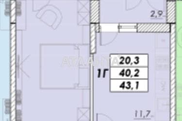 1-кімнатна квартира за адресою вул. Прохорівська (площа 43,1 м²) - Atlanta.ua - фото 9