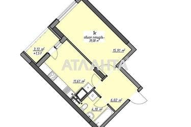 1-комнатная квартира по адресу Глушко ак. Пр. (площадь 39,1 м²) - Atlanta.ua - фото 19