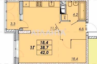1-комнатная квартира по адресу ул. Прохоровская (площадь 41,2 м²) - Atlanta.ua - фото 18