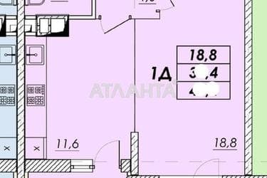 1-комнатная квартира по адресу ул. Прохоровская (площадь 40,6 м²) - Atlanta.ua - фото 11