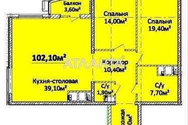 3-кімнатна квартира за адресою Гагаріна пр. (площа 101 м²) - Atlanta.ua - фото 12