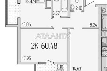 2-комнатная квартира по адресу ул. Жемчужная (площадь 60,3 м²) - Atlanta.ua - фото 36