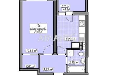 1-комнатная квартира по адресу Глушко ак. Пр. (площадь 34,8 м²) - Atlanta.ua - фото 34