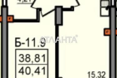 1-кімнатна квартира за адресою вул. Дача Ковалевського (площа 40,1 м²) - Atlanta.ua - фото 13