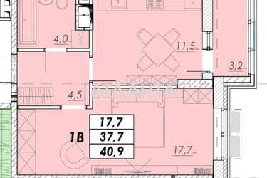 1-room apartment apartment by the address st. Prokhorovskaya Khvorostina (area 40,9 m²) - Atlanta.ua - photo 16