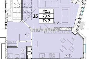 3-rooms apartment apartment by the address st. Prokhorovskaya Khvorostina (area 76,7 m²) - Atlanta.ua - photo 13