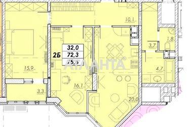 2-комнатная квартира по адресу ул. Прохоровская (площадь 75,6 м²) - Atlanta.ua - фото 7