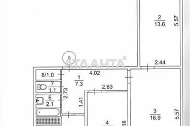 3-rooms apartment apartment by the address st. Geroev Polka Azov Marshala Malinovskogo (area 64,5 m²) - Atlanta.ua - photo 44