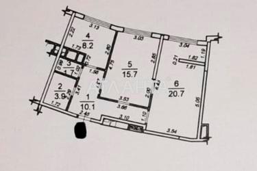 2-комнатная квартира по адресу ул. Каманина (площадь 60,3 м²) - Atlanta.ua - фото 10