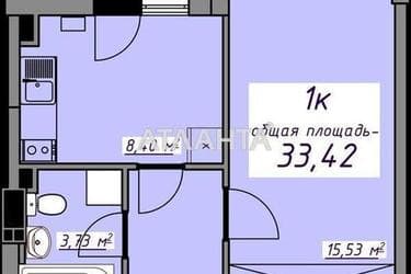 1-room apartment apartment by the address st. Massiv 10 (area 33,3 m²) - Atlanta.ua - photo 12