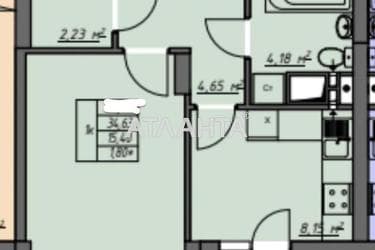 1-кімнатна квартира за адресою вул. Воробйова ак. (площа 34,3 м²) - Atlanta.ua - фото 25