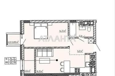 1-комнатная квартира по адресу ул. Орлика Пилипа (площадь 44,8 м²) - Atlanta.ua - фото 7