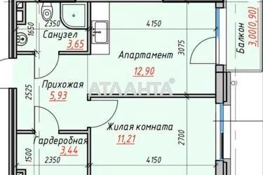 1-комнатная квартира по адресу ул. Дачная (площадь 38,0 м²) - Atlanta.ua - фото 12