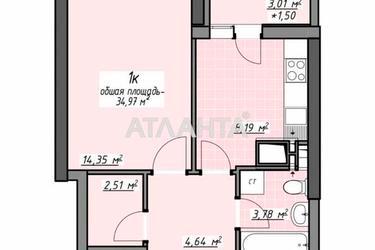1-кімнатна квартира за адресою Глушко ак. Пр. (площа 35 м²) - Atlanta.ua - фото 18
