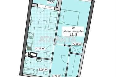 1-комнатная квартира по адресу Курортный пер. (площадь 45,1 м²) - Atlanta.ua - фото 23