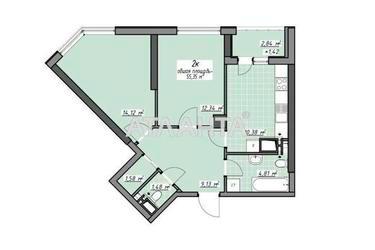 2-кімнатна квартира за адресою Глушко ак. Пр. (площа 55,4 м²) - Atlanta.ua - фото 33